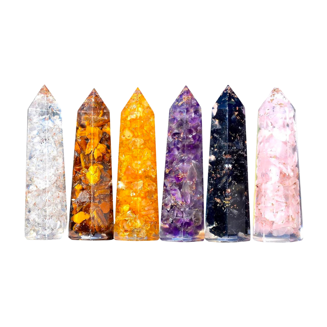 6 Raw Healing Crystals