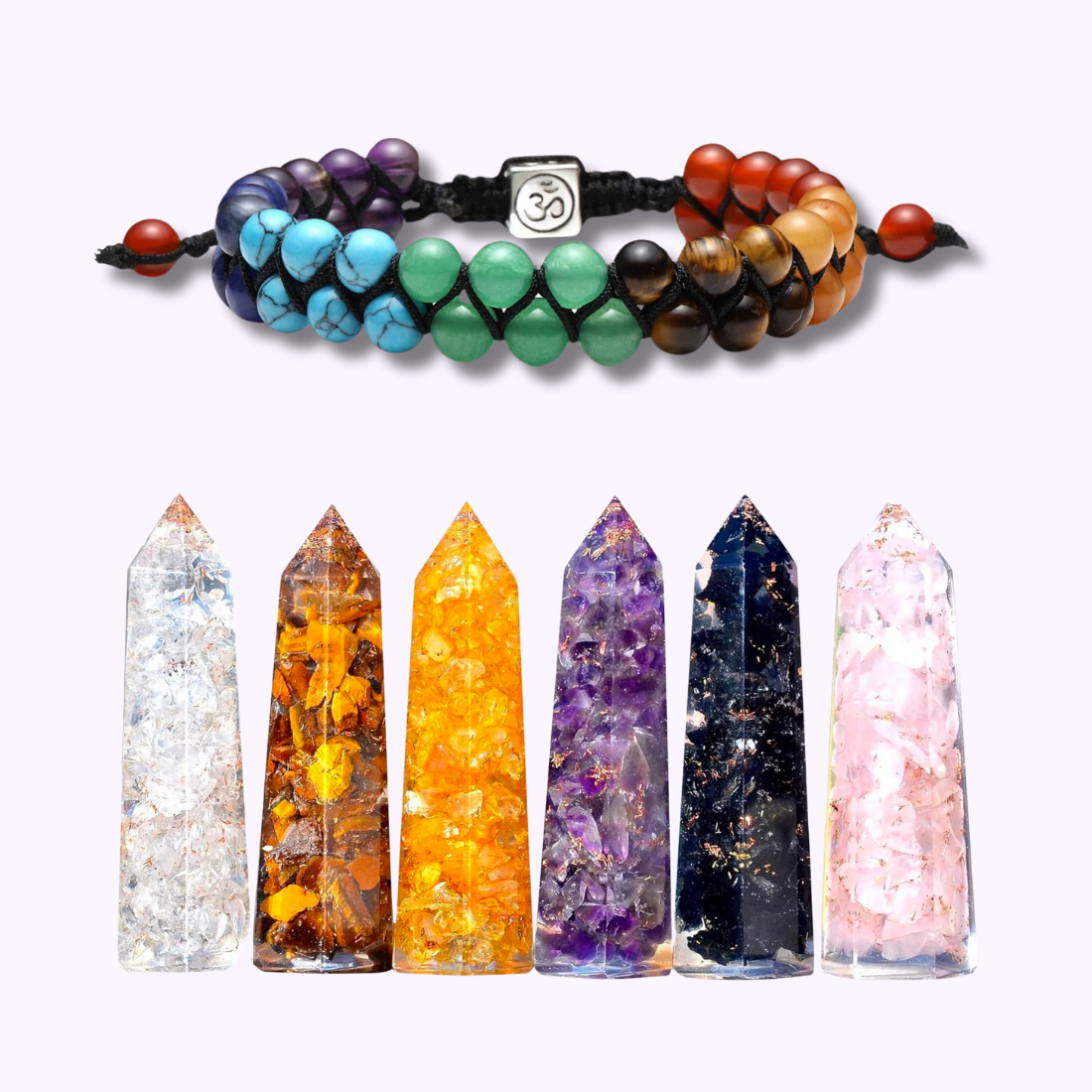 Aurora Energy Bracelet + Crystal Healing Set